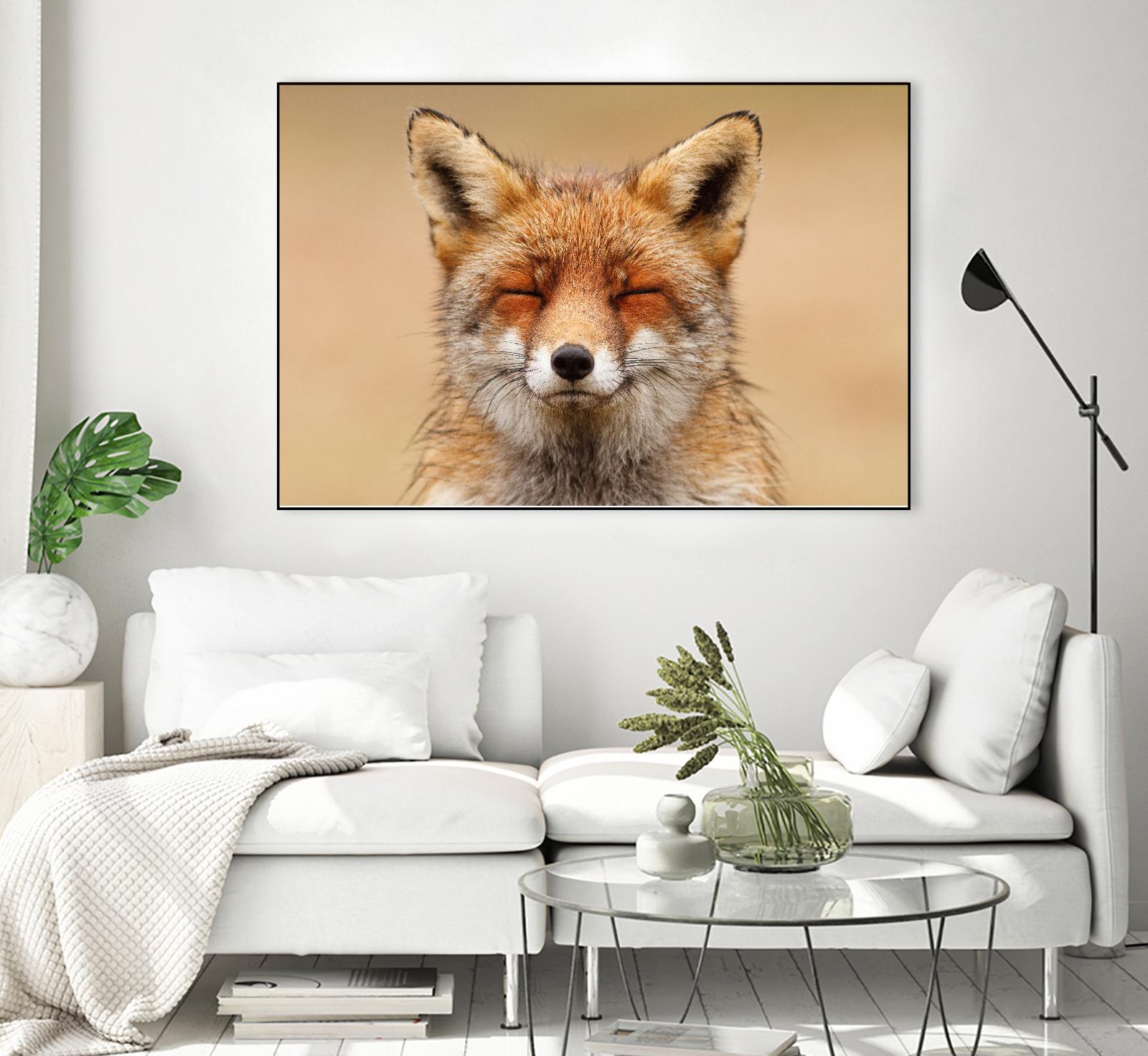 Zen Fox Red Portrait by Roeselien Raimond on GIANT ART - multicolor animals