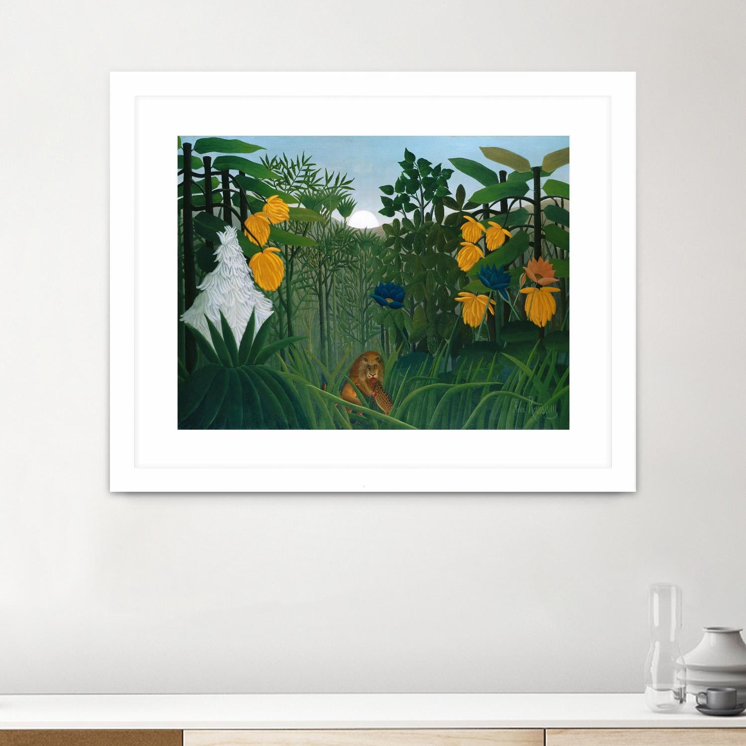 The Repast of the Lion by Henri Rousseau on GIANT ART - multicolor museum; landscapes; animals