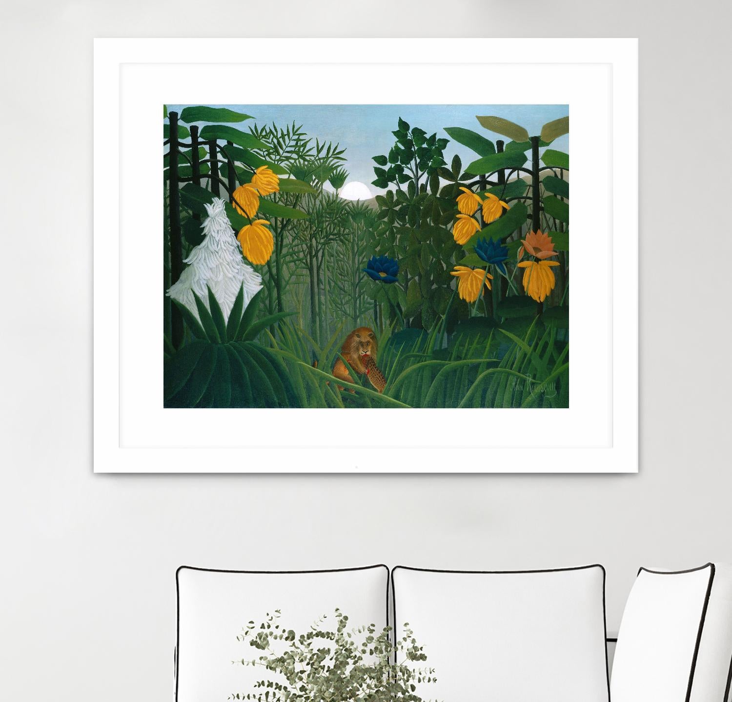 The Repast of the Lion by Henri Rousseau on GIANT ART - multicolor museum; landscapes; animals