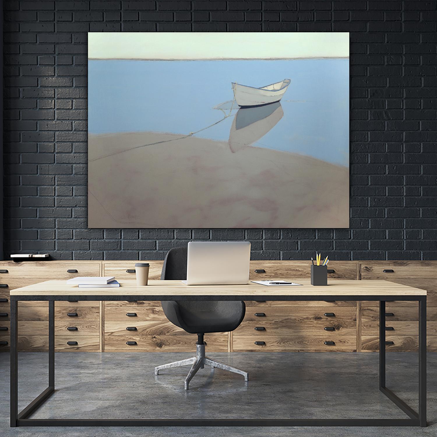 White Dory by John Rufo on GIANT ART - multi coastal, contemporary, landscapes, boats, ocean