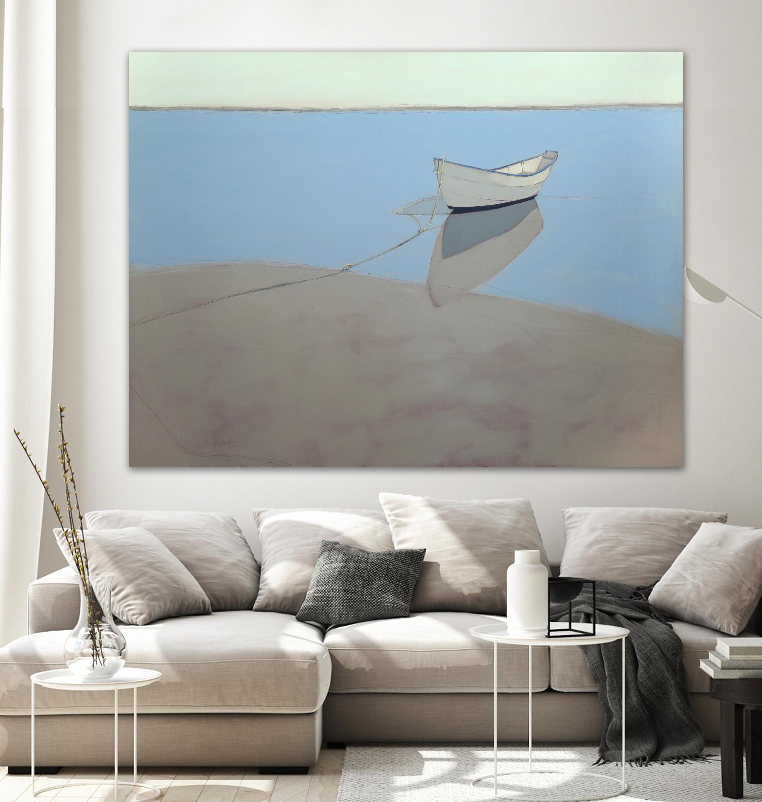 White Dory by John Rufo on GIANT ART - multi coastal, contemporary, landscapes, boats, ocean