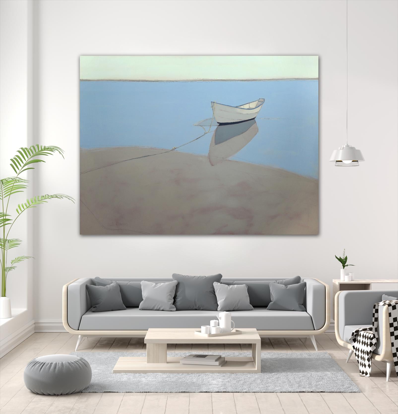 White Dory by John Rufo on GIANT ART - multi coastal, contemporary, landscapes, boats, ocean