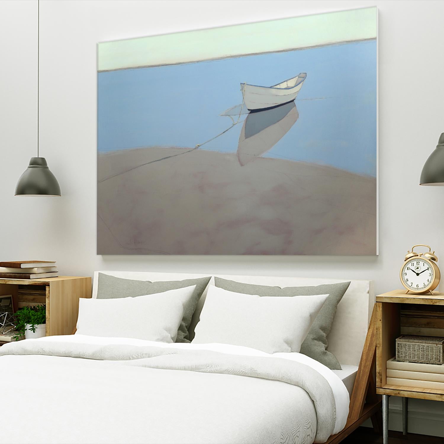 White Dory by John Rufo on GIANT ART - multi coastal, contemporary, landscapes, boats, ocean