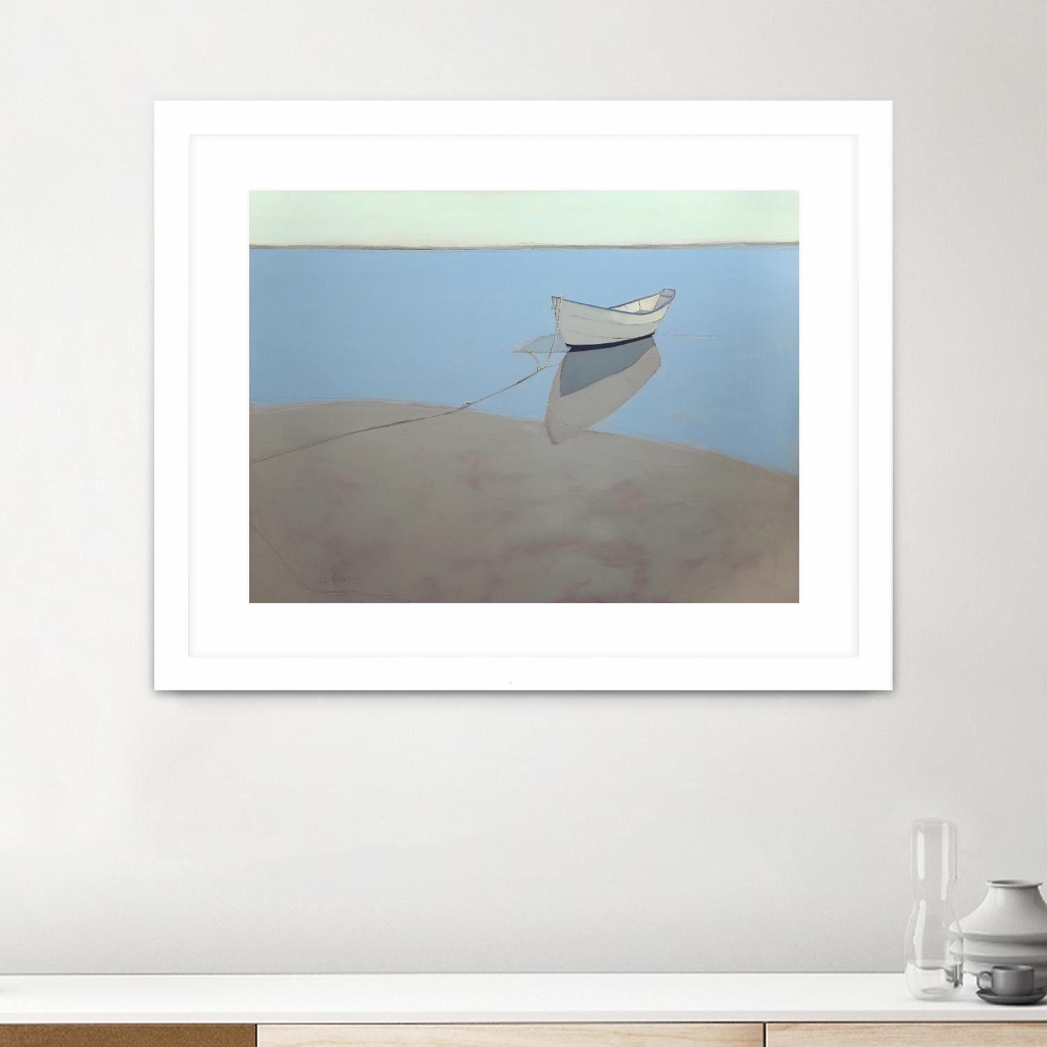 White Dory by John Rufo on GIANT ART - multi coastal, contemporary, landscapes, boats, ocean