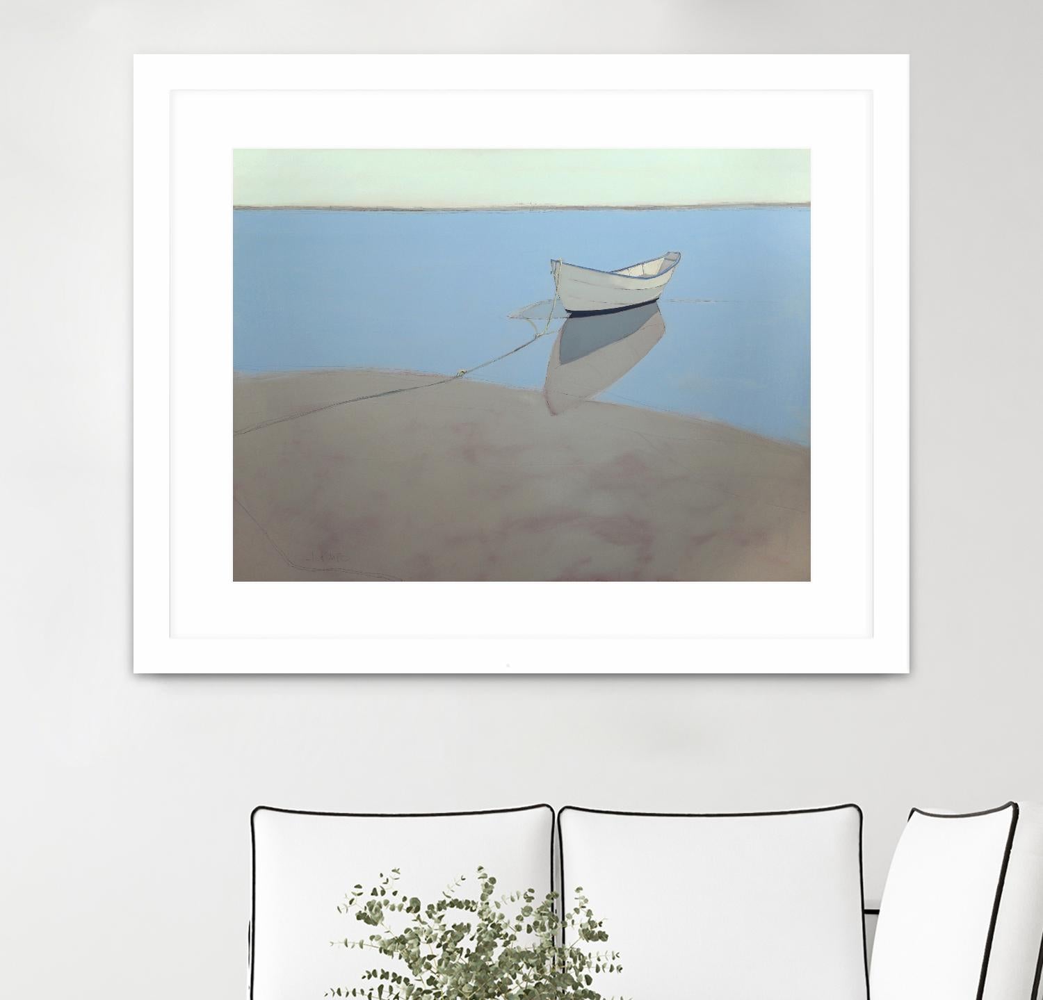White Dory by John Rufo on GIANT ART - multi coastal, contemporary, landscapes, boats, ocean