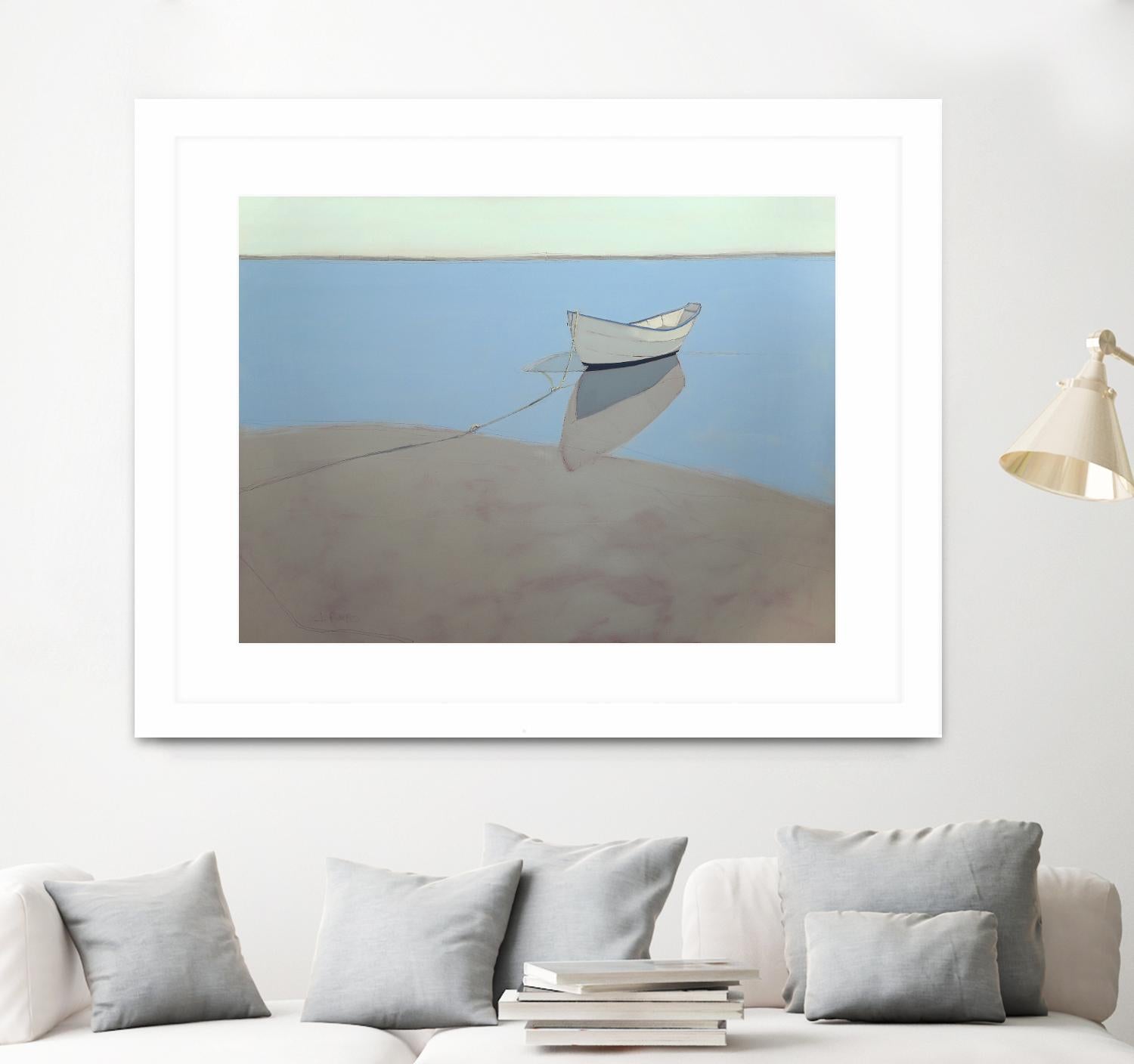 White Dory by John Rufo on GIANT ART - multi coastal, contemporary, landscapes, boats, ocean