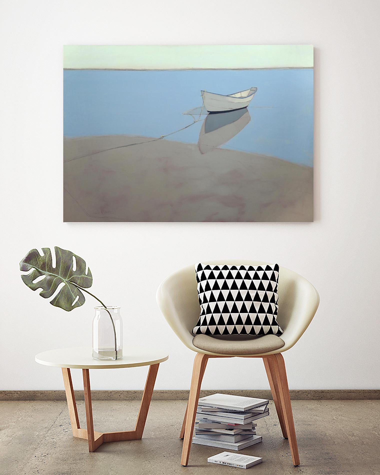 White Dory by John Rufo on GIANT ART - multi coastal, contemporary, landscapes, boats, ocean