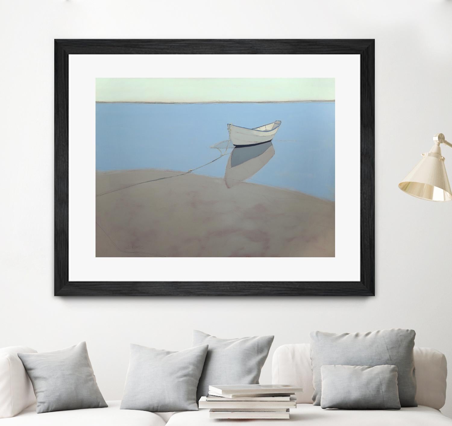 White Dory by John Rufo on GIANT ART - multi coastal, contemporary, landscapes, boats, ocean