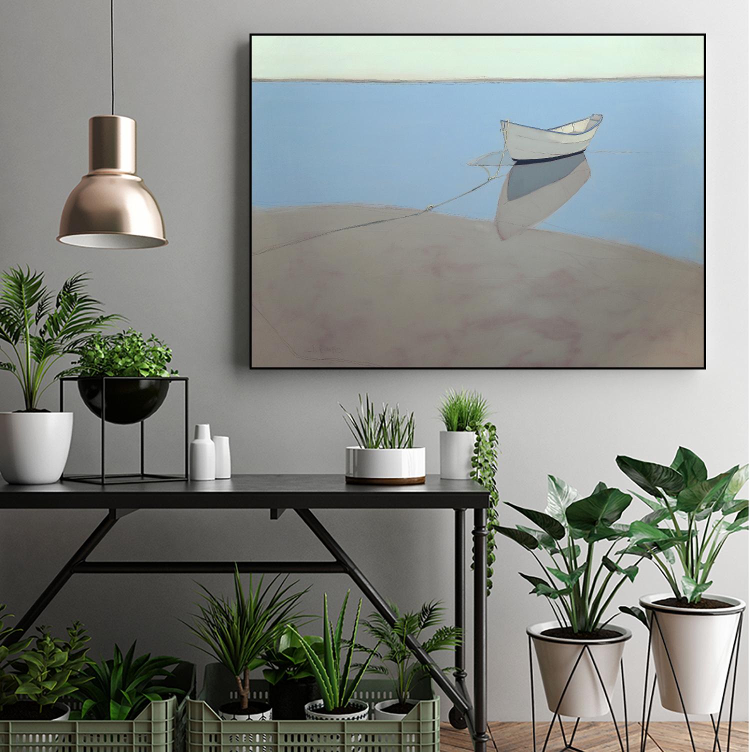 White Dory by John Rufo on GIANT ART - multi coastal, contemporary, landscapes, boats, ocean