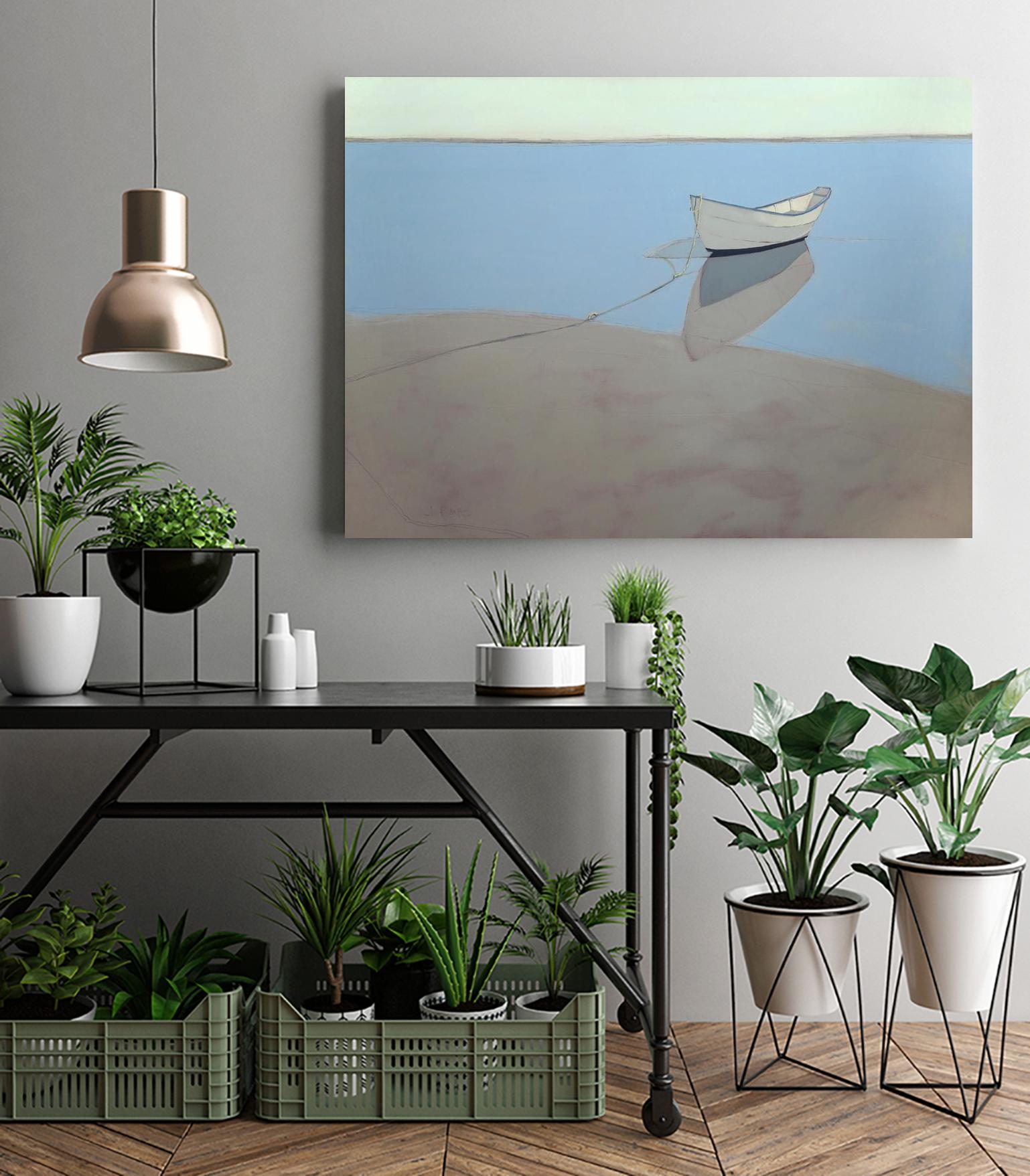 White Dory by John Rufo on GIANT ART - multi coastal, contemporary, landscapes, boats, ocean