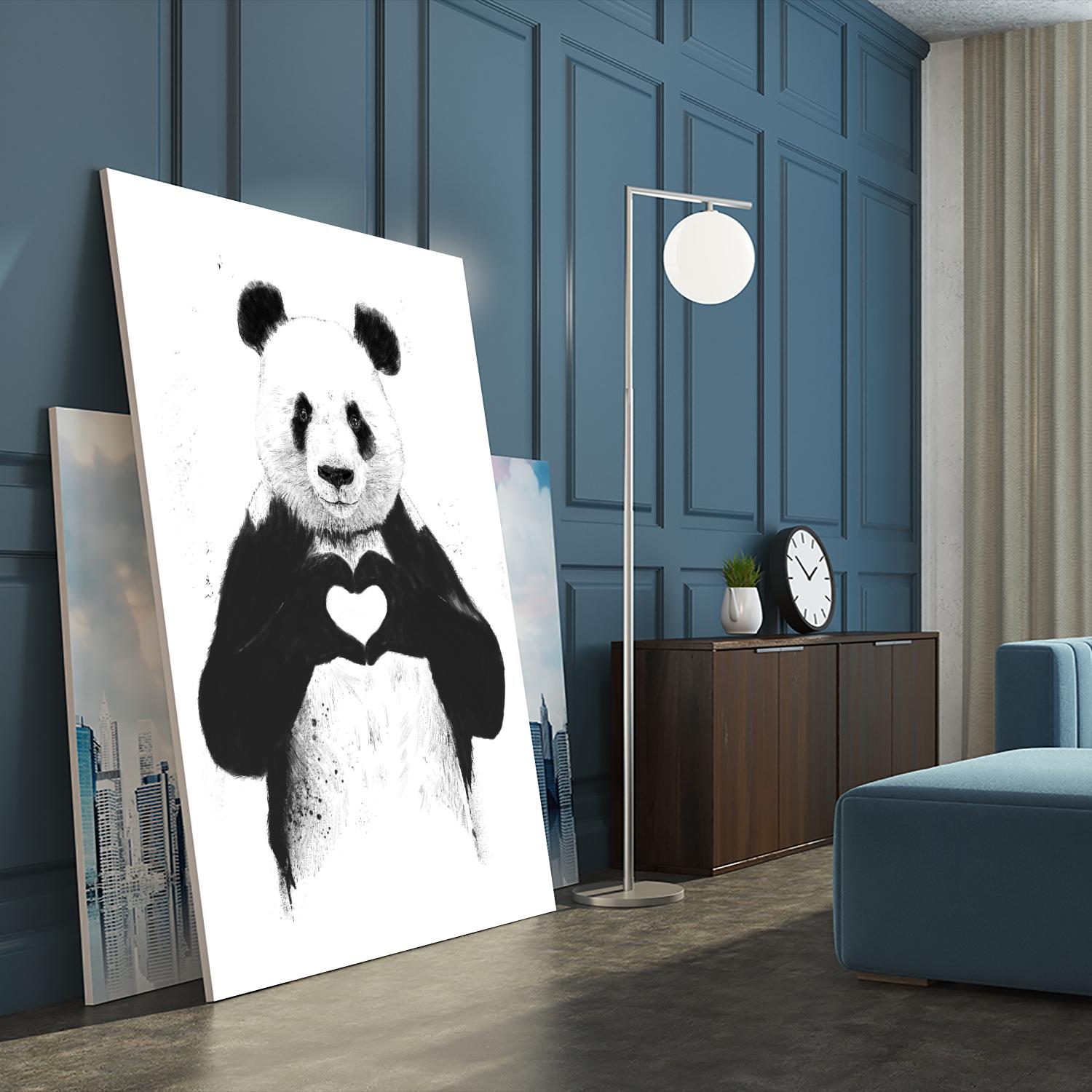 All You Need is Love by Balazs Solti on GIANT ART - white animals