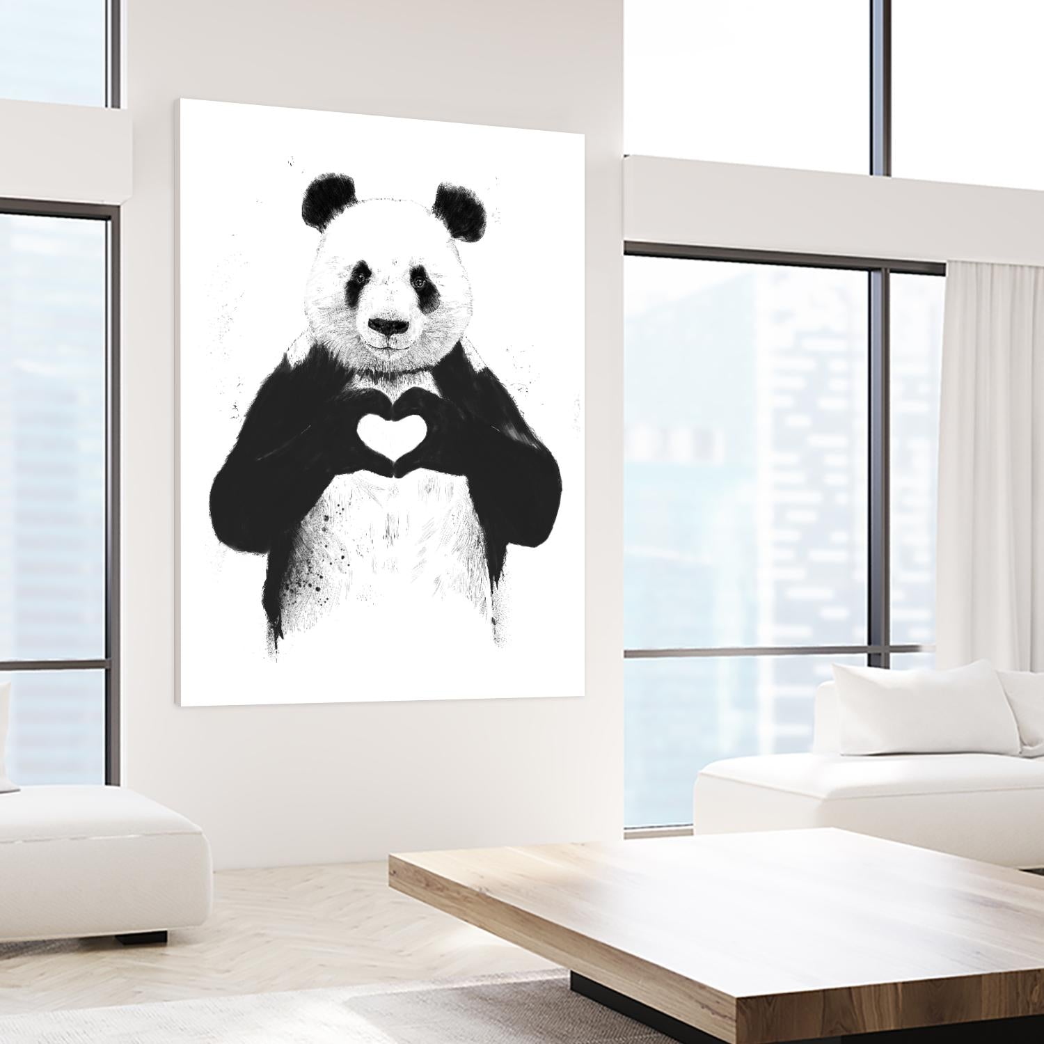 All You Need is Love by Balazs Solti on GIANT ART - white animals