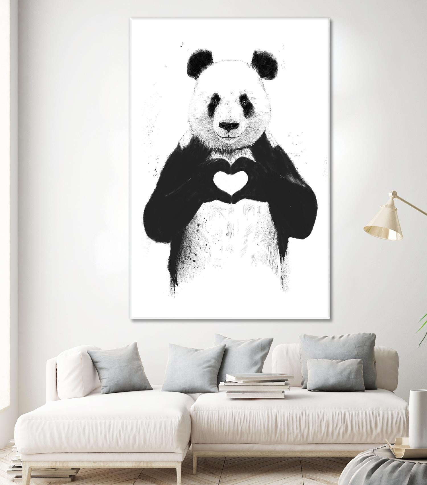 All You Need is Love by Balazs Solti on GIANT ART - white animals