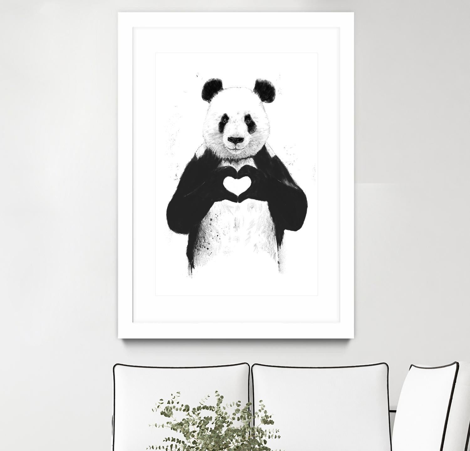 All You Need is Love by Balazs Solti on GIANT ART - white animals