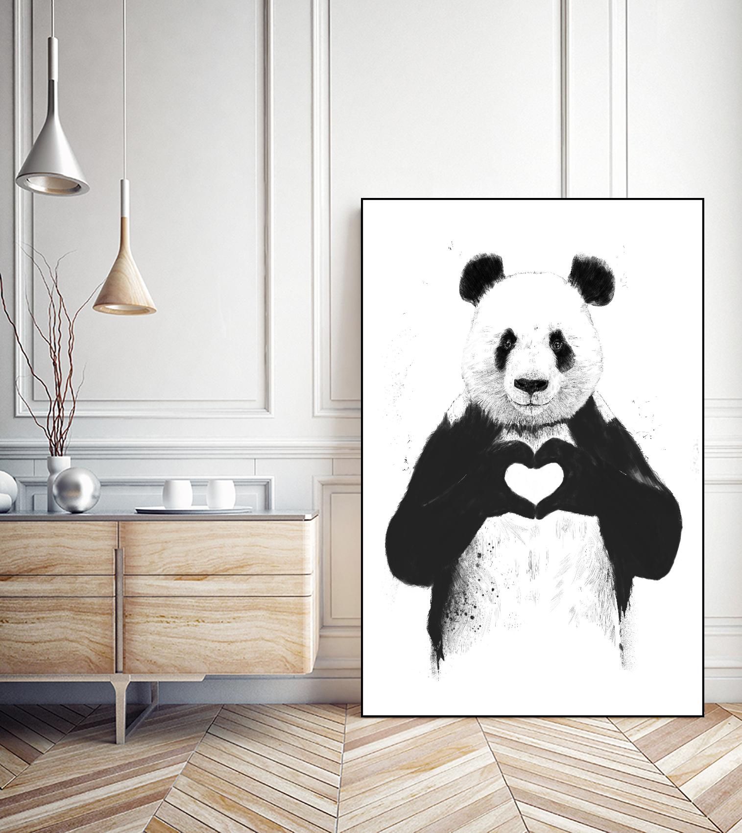 All You Need is Love by Balazs Solti on GIANT ART - white animals