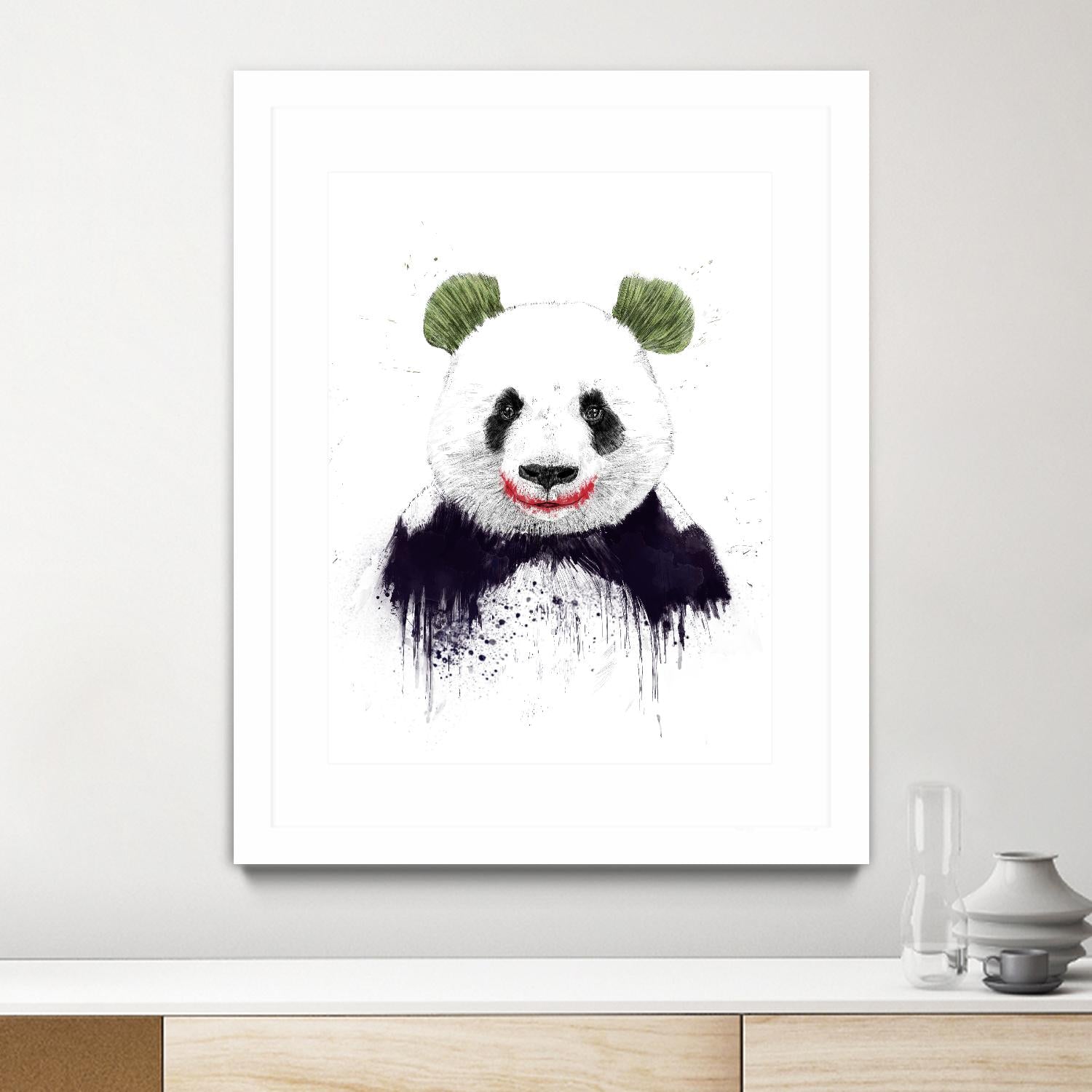 Joker Face by Balazs Solti on GIANT ART - white animals