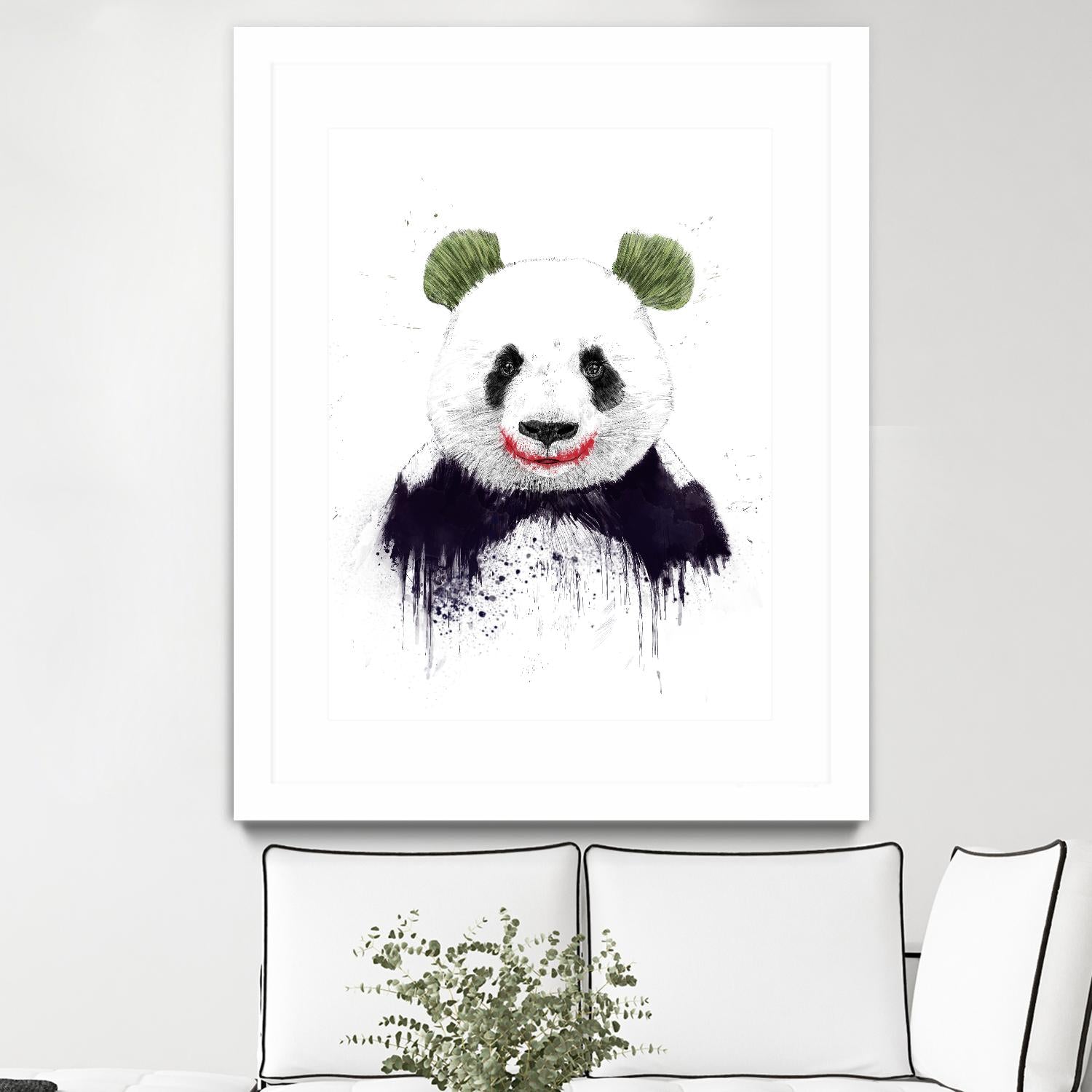 Joker Face by Balazs Solti on GIANT ART - white animals