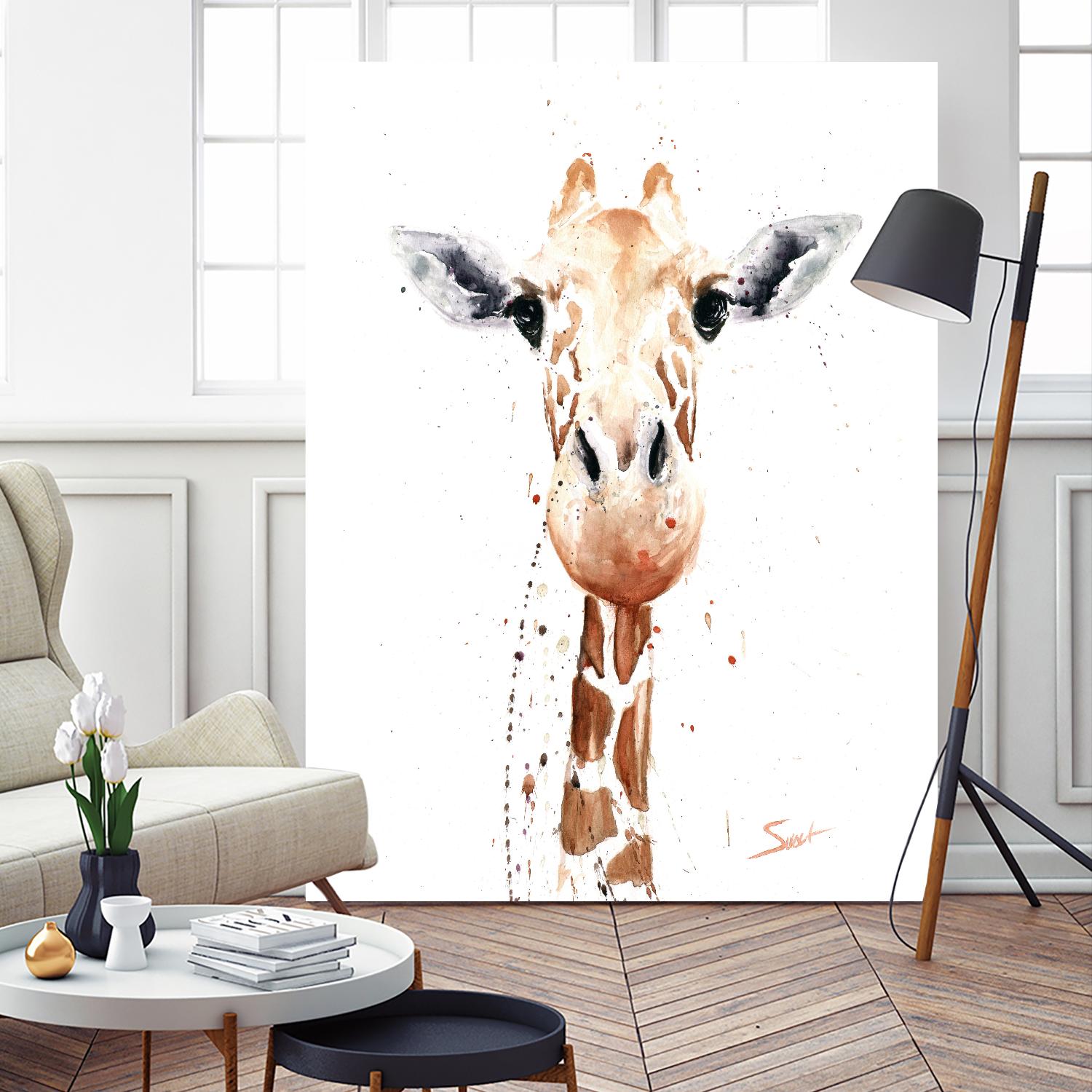 Giraffe Watercolor by Eric Sweet on GIANT ART - multicolor animals; contemporary