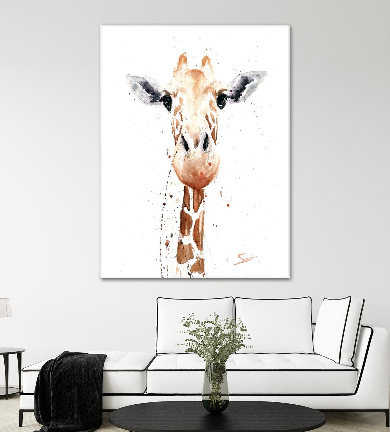 Giraffe Watercolor by Eric Sweet on GIANT ART - multicolor animals; contemporary