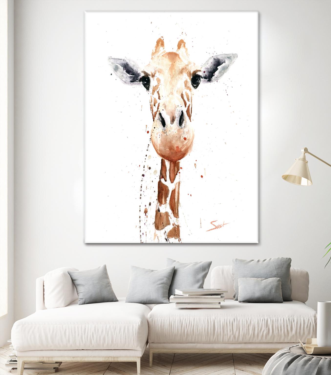 Giraffe Watercolor by Eric Sweet on GIANT ART - multicolor animals; contemporary