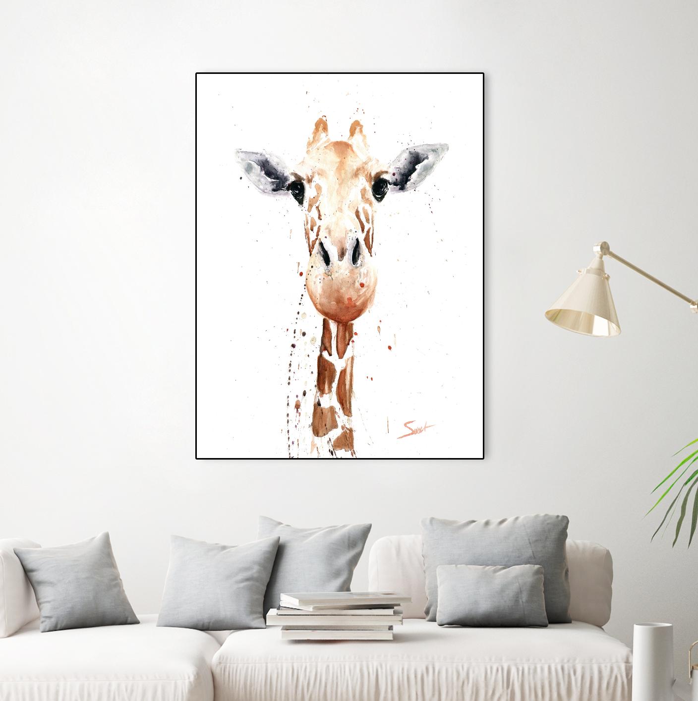 Giraffe Watercolor by Eric Sweet on GIANT ART - multicolor animals; contemporary
