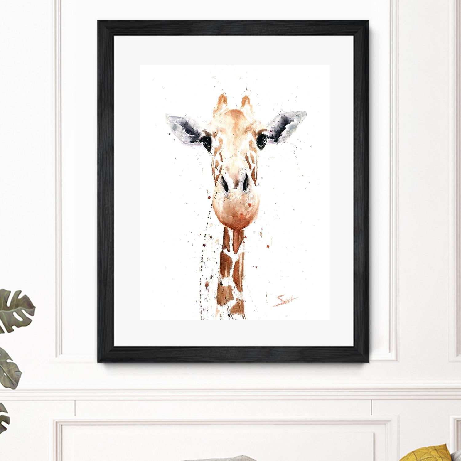 Giraffe Watercolor by Eric Sweet on GIANT ART - multicolor animals; contemporary