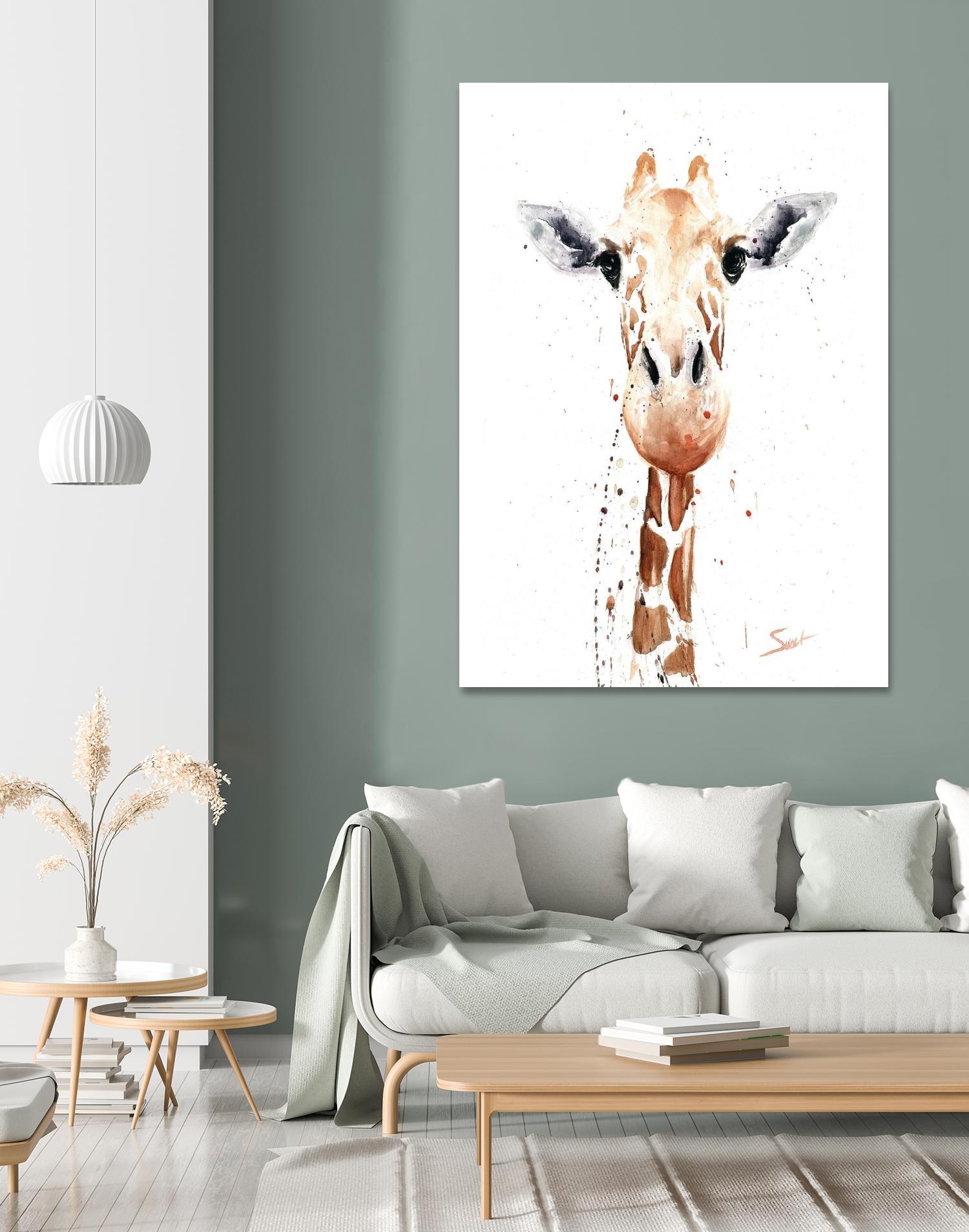 Giraffe Watercolor by Eric Sweet on GIANT ART - multicolor animals; contemporary