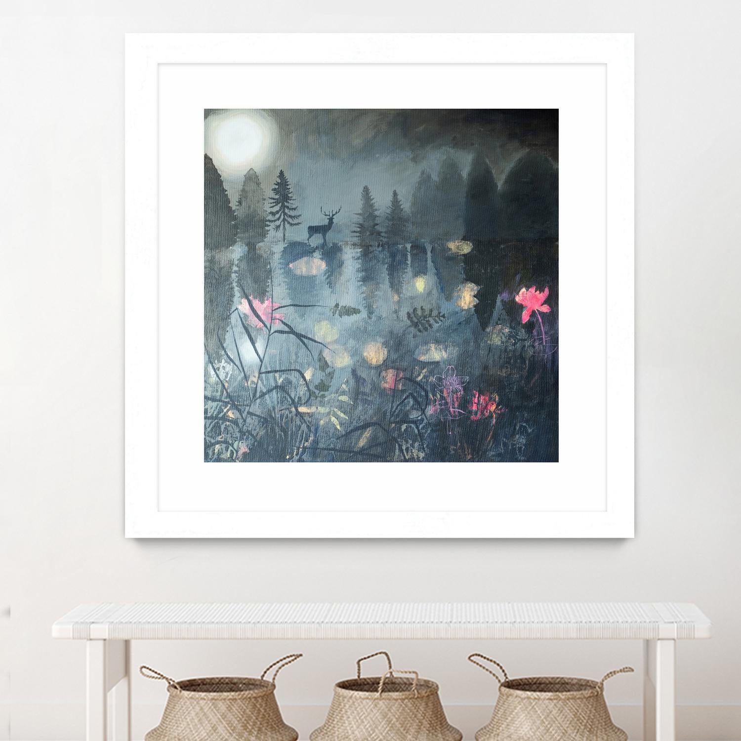 Moonlit Moment by Dawn Stacey on GIANT ART - multicolor contemporary; animals; landscapes