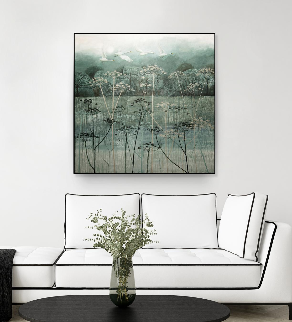 Swans Flying High by Dawn Stacey on GIANT ART - multicolor contemporary