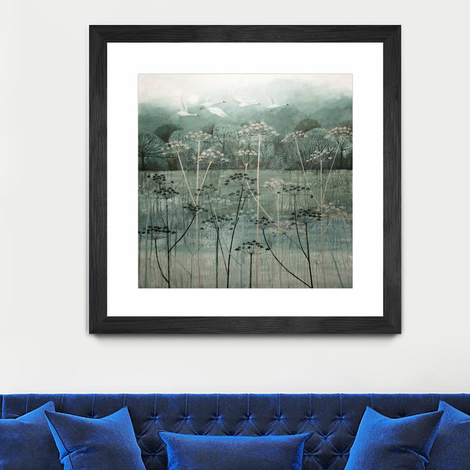 Swans Flying High by Dawn Stacey on GIANT ART - multicolor contemporary