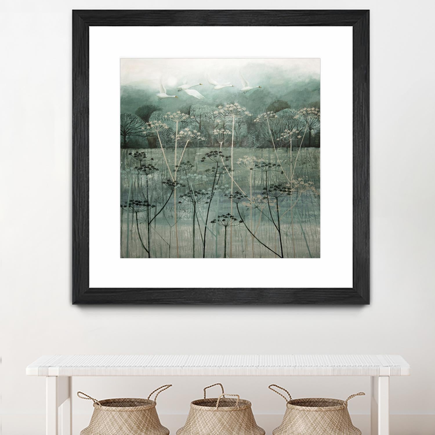 Swans Flying High by Dawn Stacey on GIANT ART - multicolor contemporary