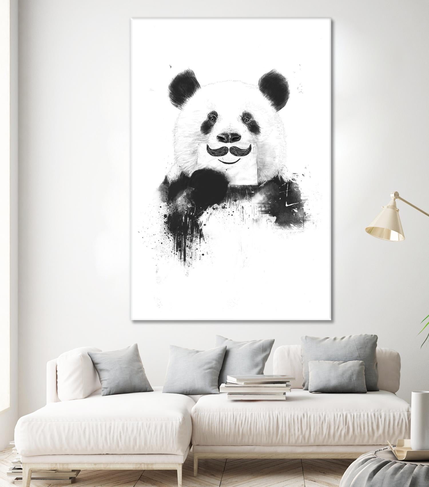 Funny Panda by Balazs Solti on GIANT ART - multicolor urban/pop surrealism