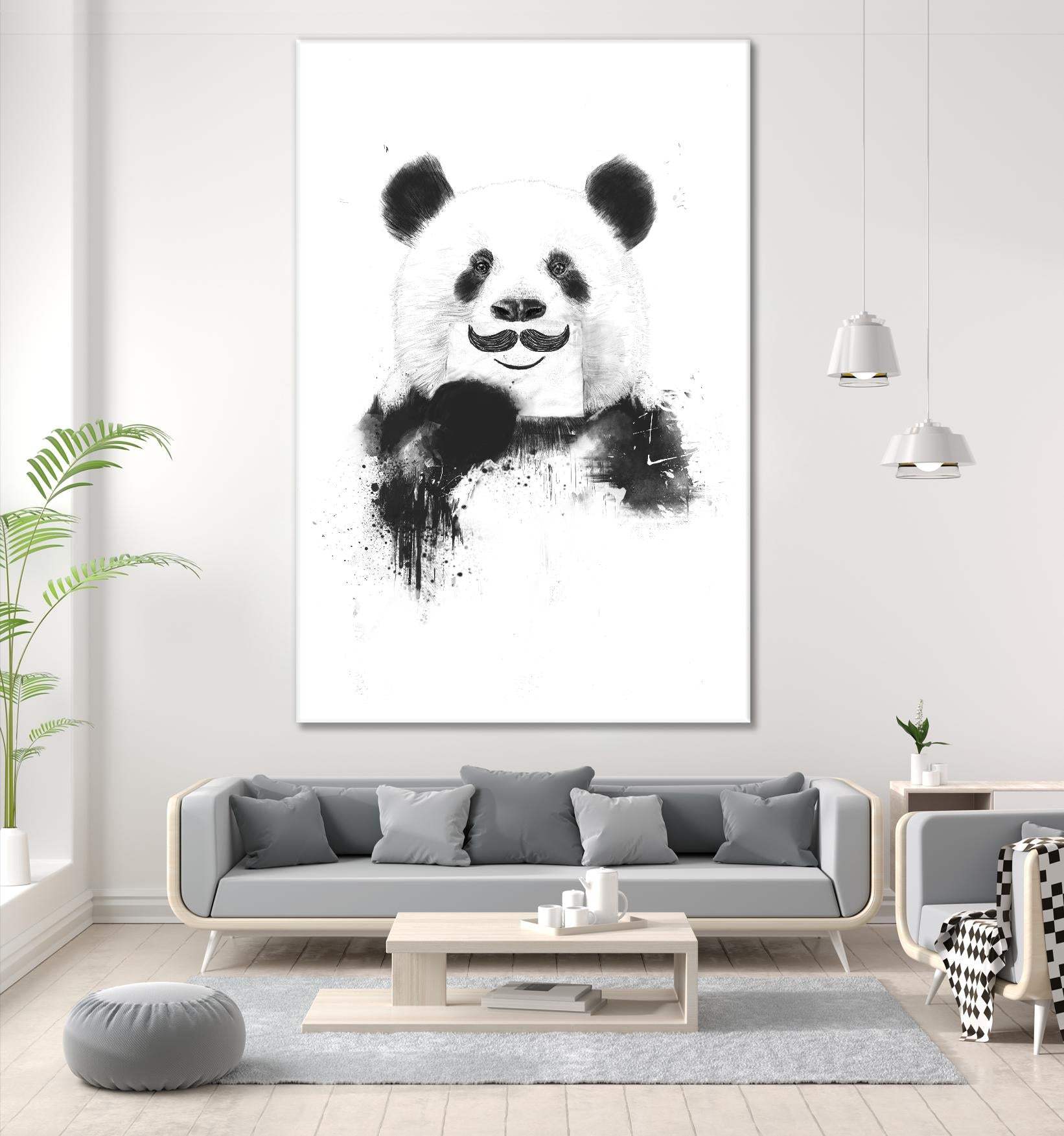 Funny Panda by Balazs Solti on GIANT ART - multicolor urban/pop surrealism