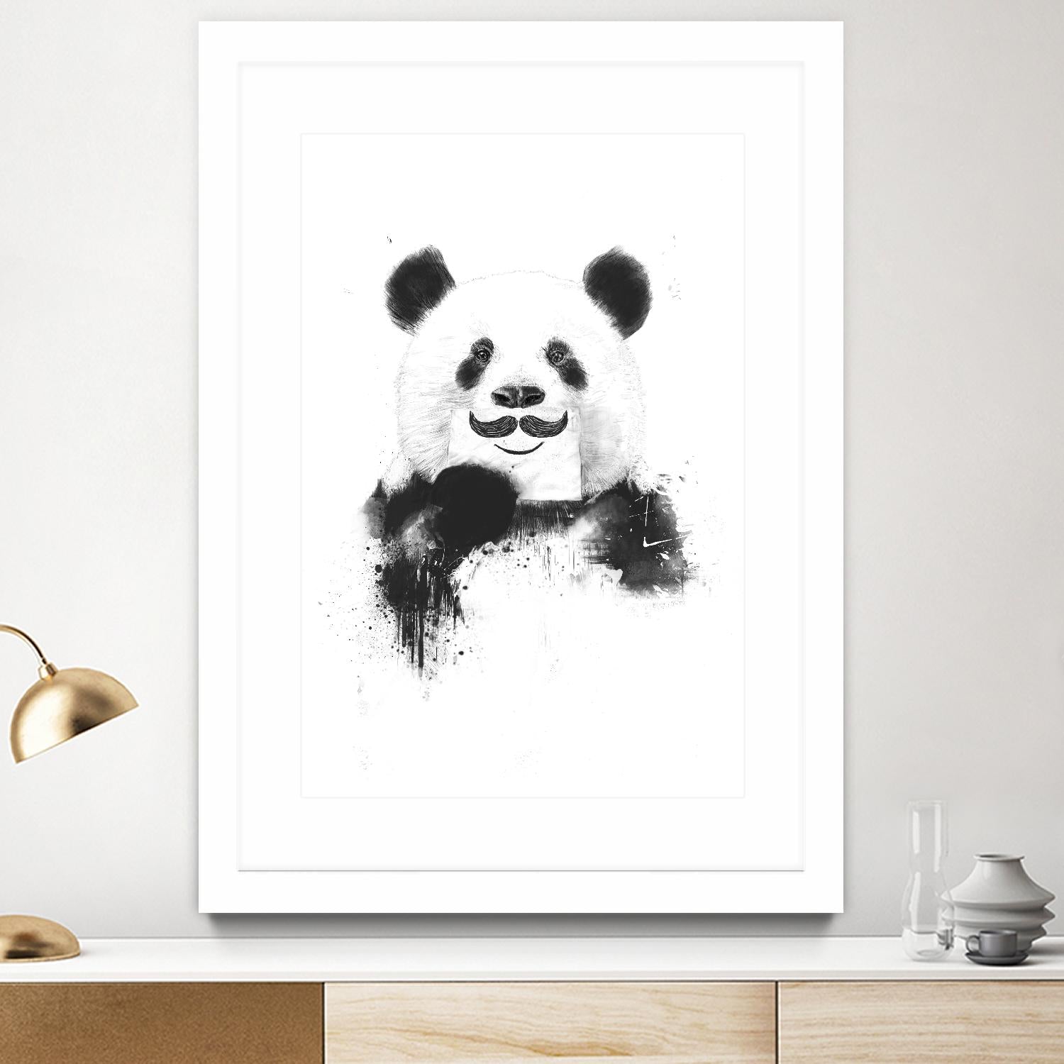 Funny Panda by Balazs Solti on GIANT ART - multicolor urban/pop surrealism