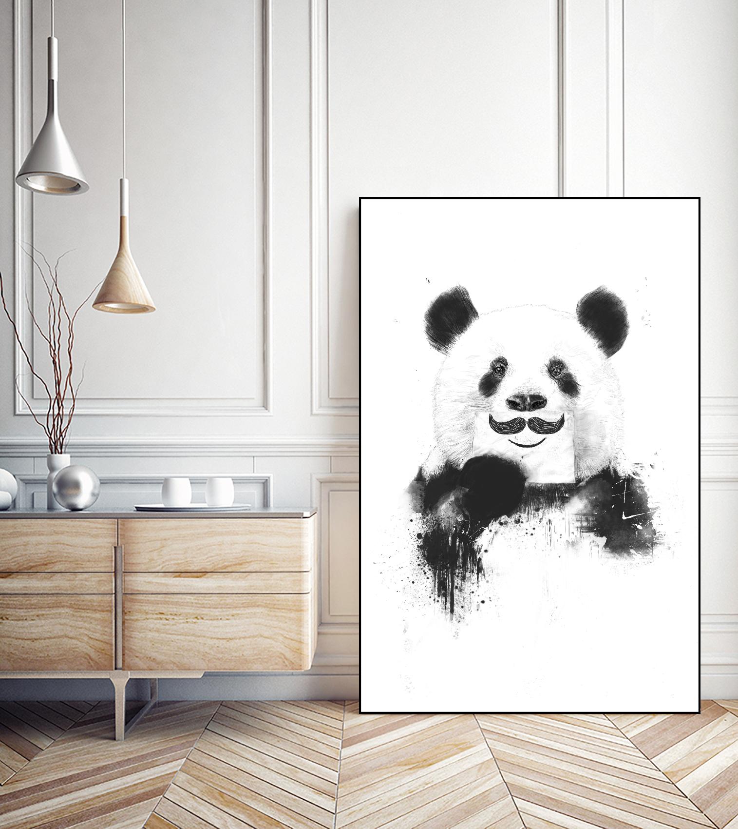 Funny Panda by Balazs Solti on GIANT ART - multicolor urban/pop surrealism