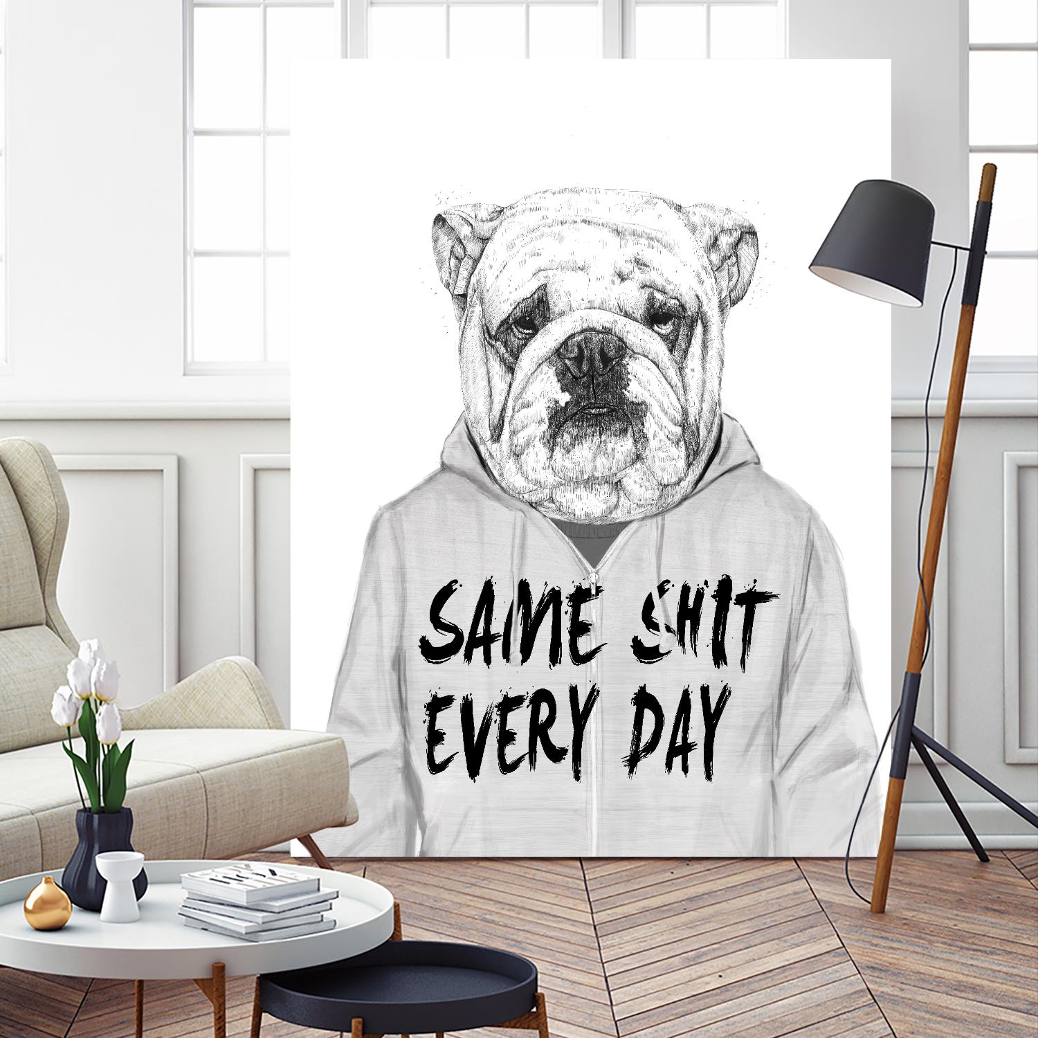 Same Shit Everyday by Balazs Solti on GIANT ART - multicolor urban/pop surrealism