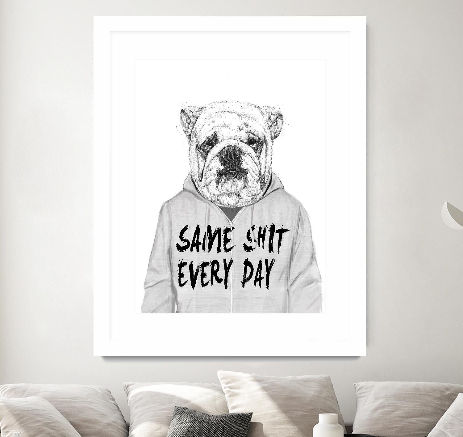 Same Shit Everyday by Balazs Solti on GIANT ART - multicolor urban/pop surrealism