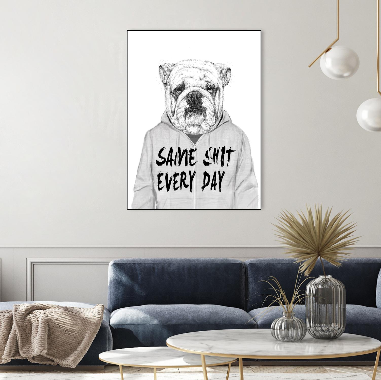 Same Shit Everyday by Balazs Solti on GIANT ART - multicolor urban/pop surrealism