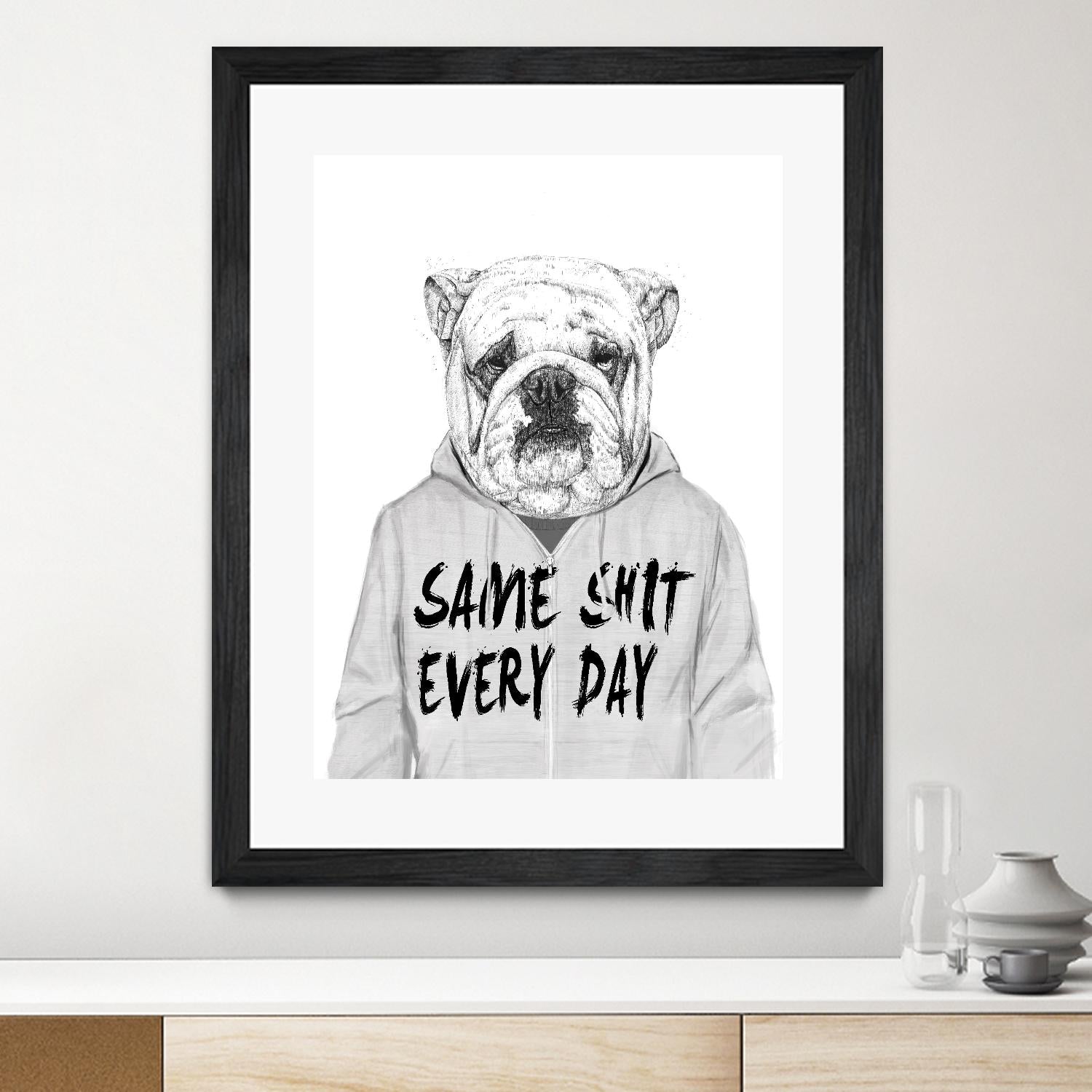 Same Shit Everyday by Balazs Solti on GIANT ART - multicolor urban/pop surrealism