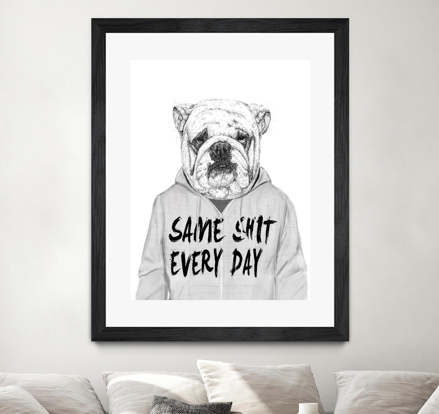 Same Shit Everyday by Balazs Solti on GIANT ART - multicolor urban/pop surrealism