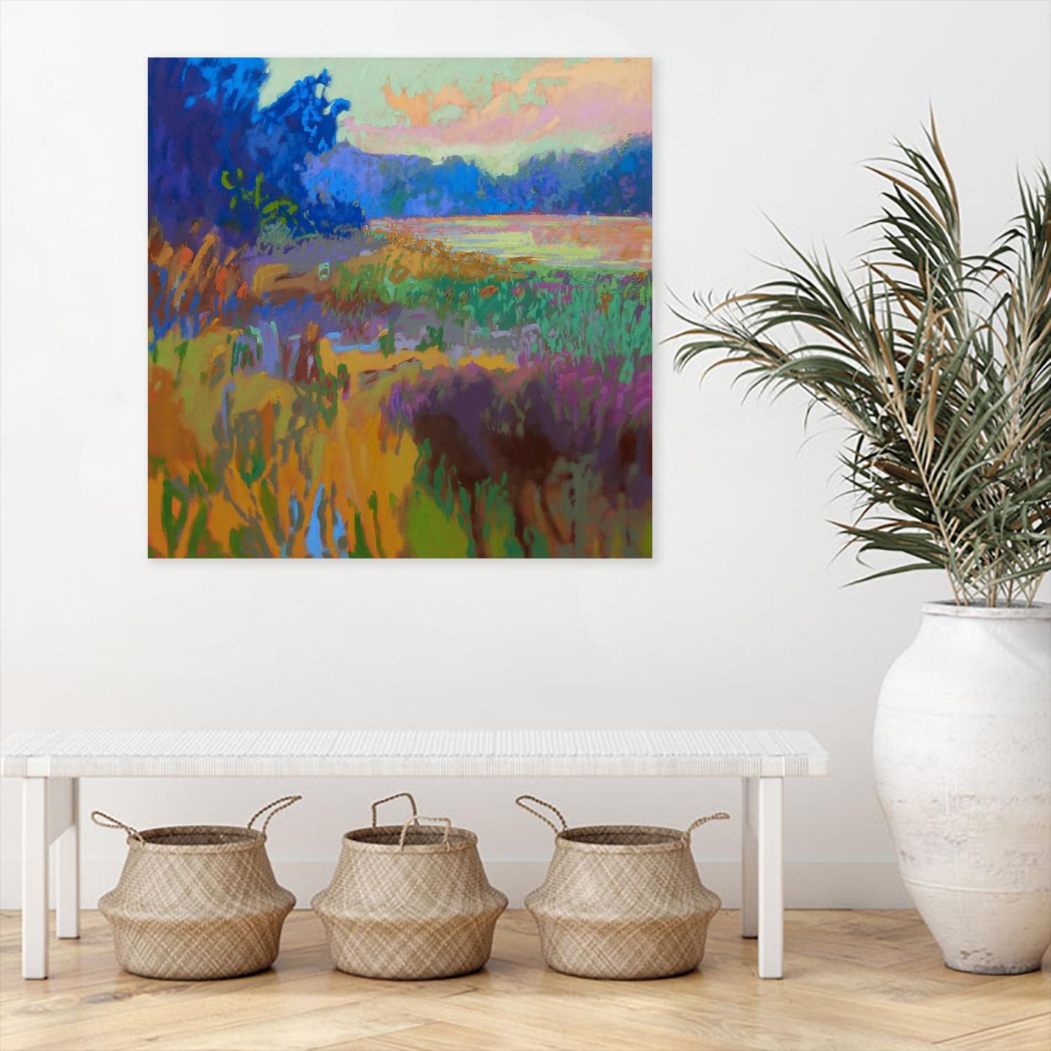 Pastoral XV by Jane Schmidt on GIANT ART - multicolor landscapes; contemporary