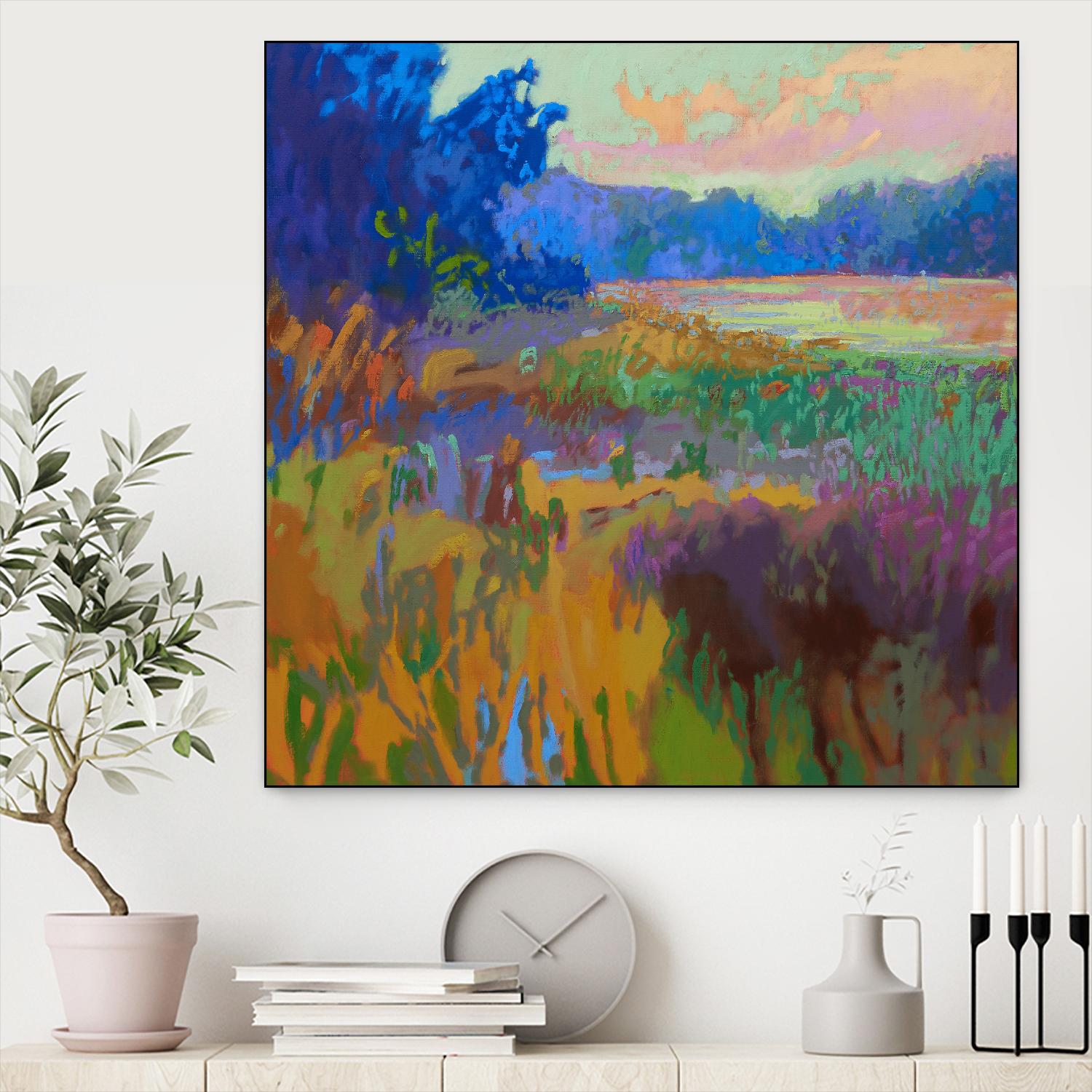 Pastoral XV by Jane Schmidt on GIANT ART - multicolor landscapes; contemporary