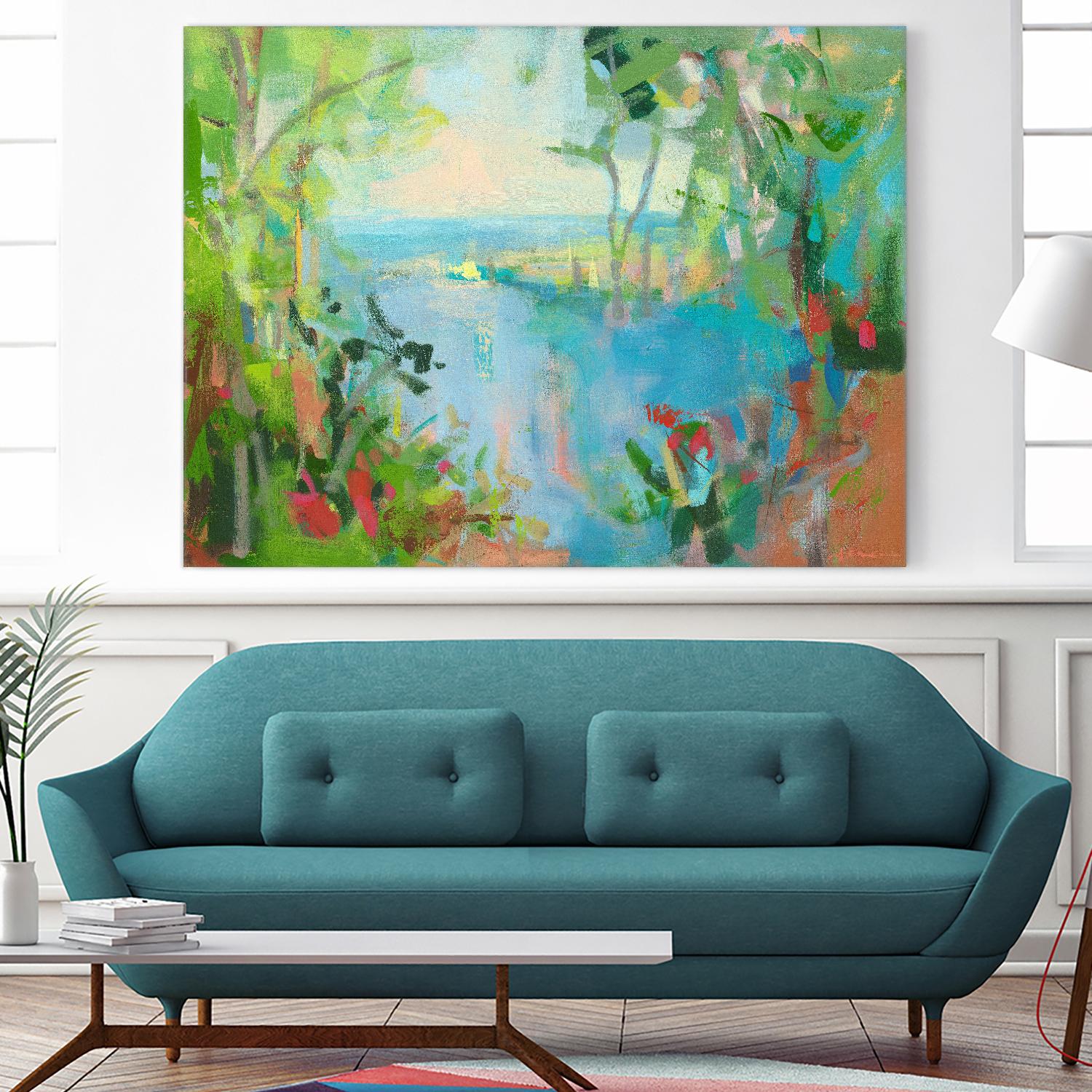 Eternal Summer by Angela Saxon on GIANT ART - multicolor coastal; landscapes; contemporary
