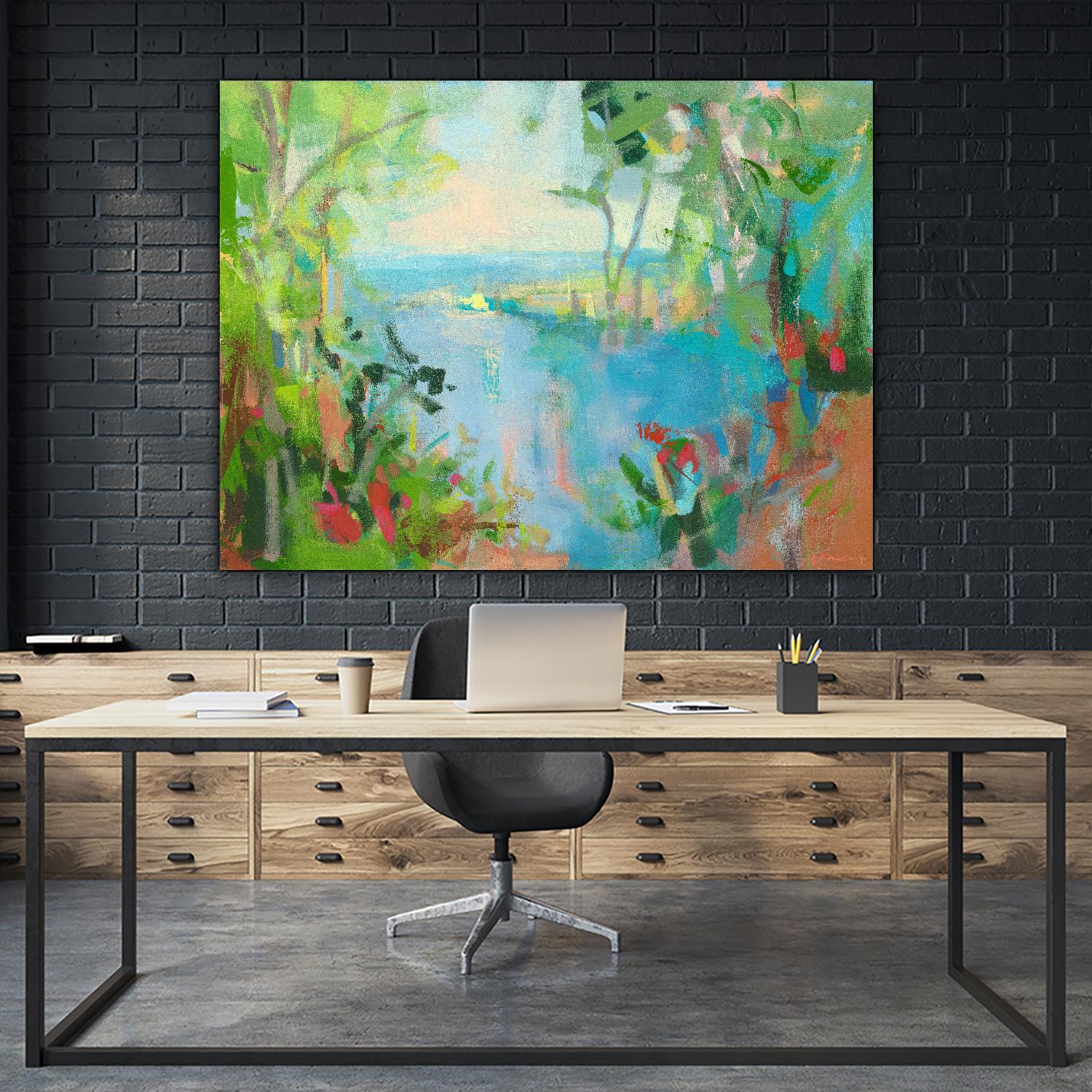 Eternal Summer by Angela Saxon on GIANT ART - multicolor coastal; landscapes; contemporary