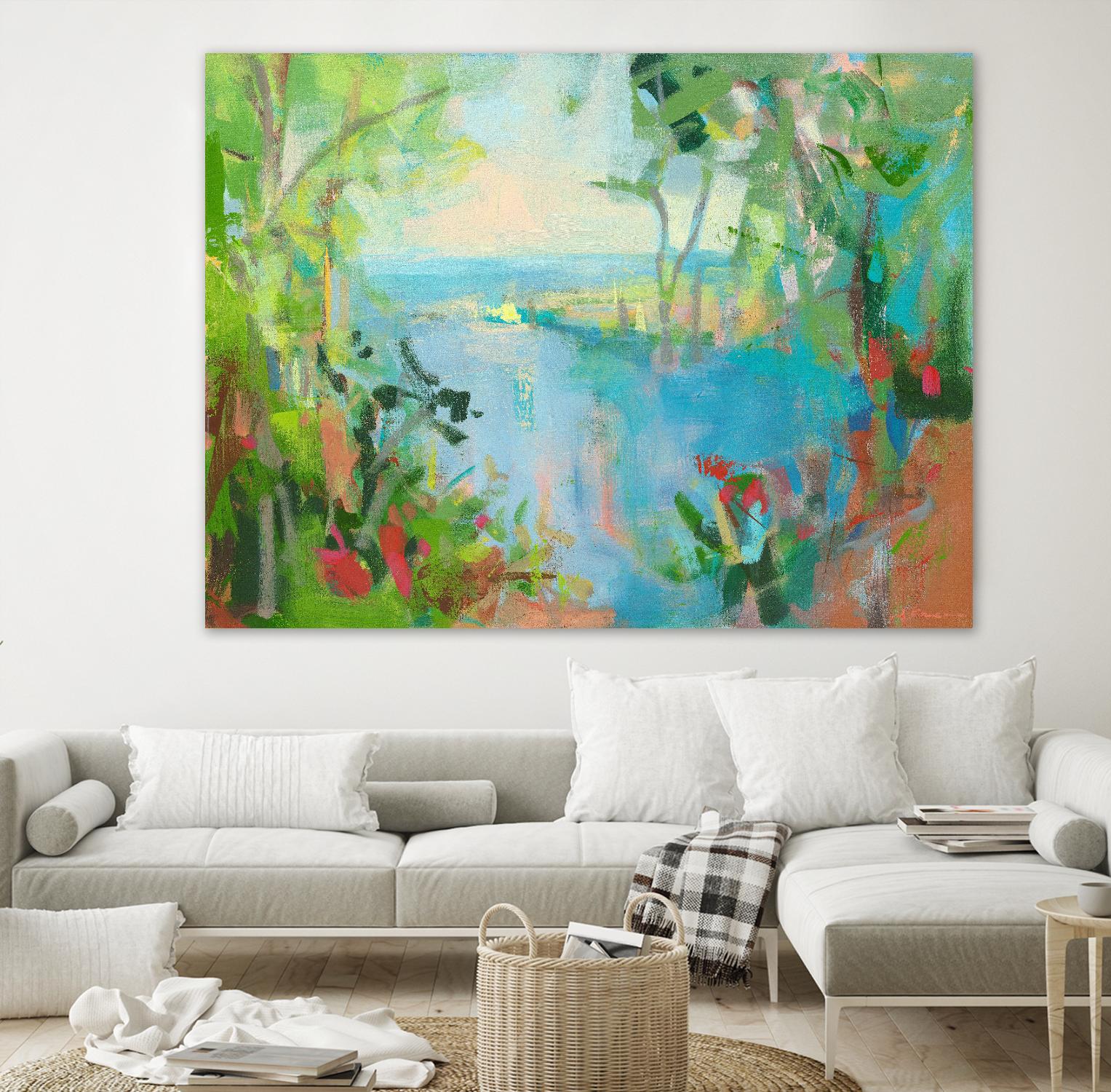 Eternal Summer by Angela Saxon on GIANT ART - multicolor coastal; landscapes; contemporary