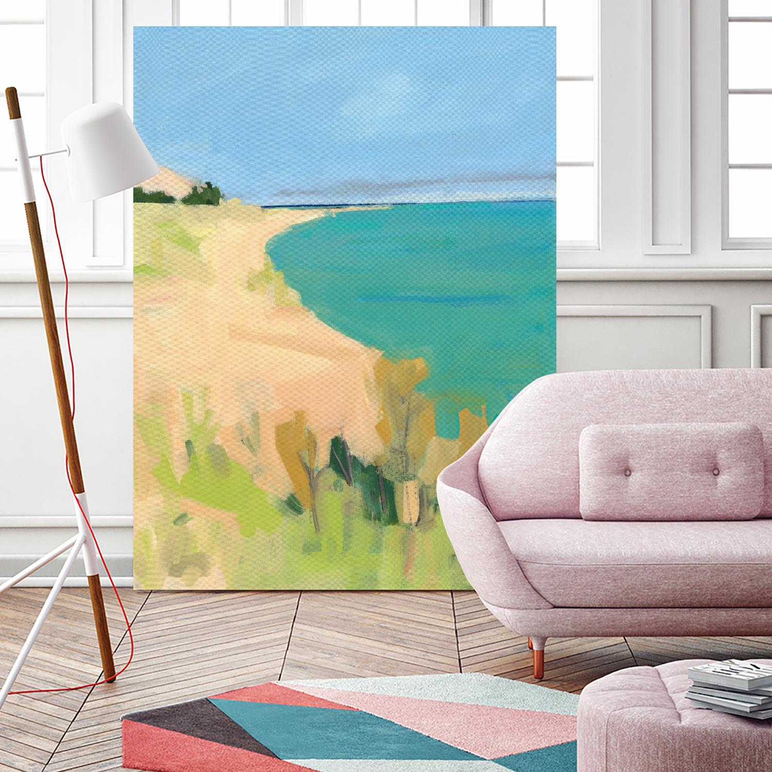 Sleeping Bear Point by Angela Saxon on GIANT ART - multicolor coastal; landscapes; contemporary