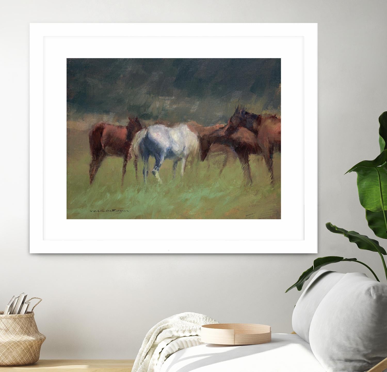 Southern Horses by Valtcho Tonov on GIANT ART - multicolor animals; landscapes; contemporary