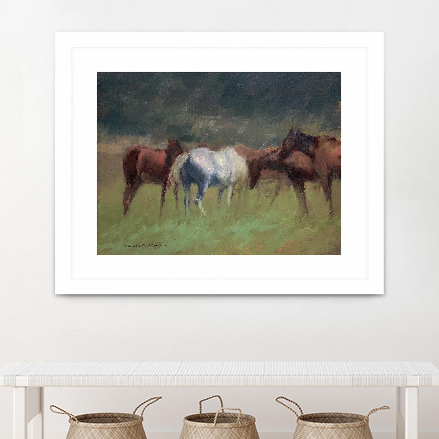 Southern Horses by Valtcho Tonov on GIANT ART - multicolor animals; landscapes; contemporary