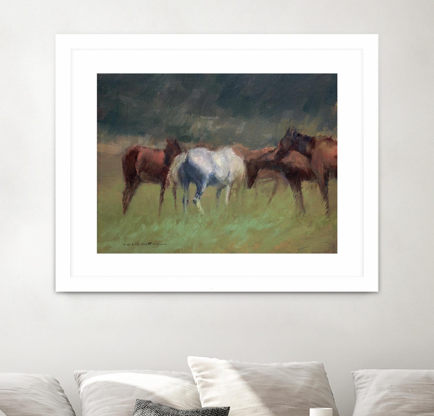 Southern Horses by Valtcho Tonov on GIANT ART - multicolor animals; landscapes; contemporary