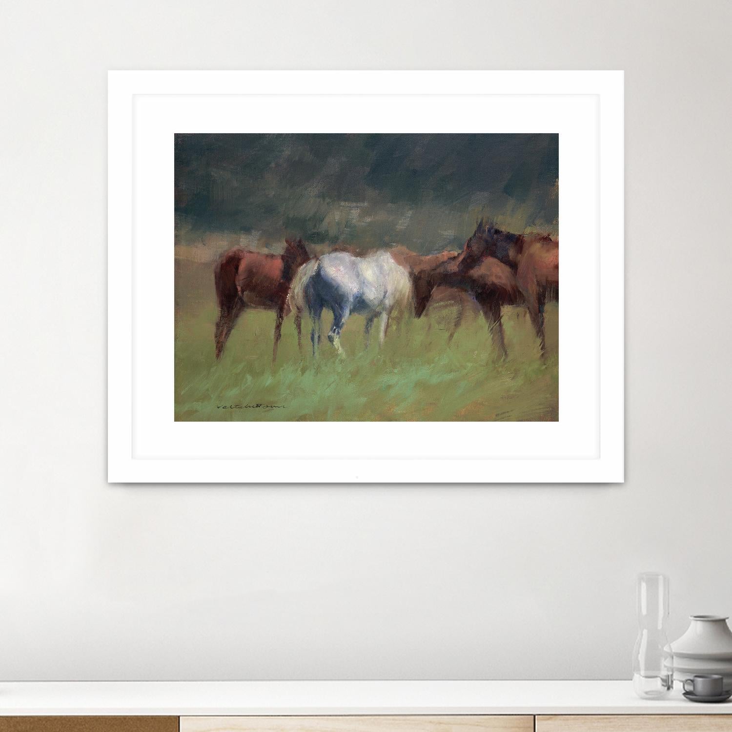 Southern Horses by Valtcho Tonov on GIANT ART - multicolor animals; landscapes; contemporary
